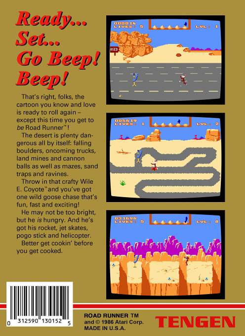 Road Runner (Homebrew) — Box back